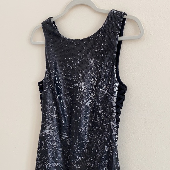 GB Black Sequins Mesh Mini Party Bodycon Dress - Picture 8 of 11